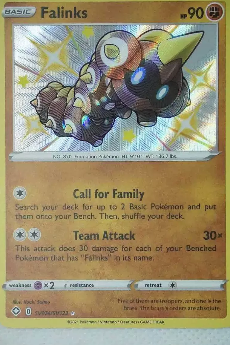 Pocket Monster Pokémon Kort-Falinks Sv74/Sv122 Shiny Rare