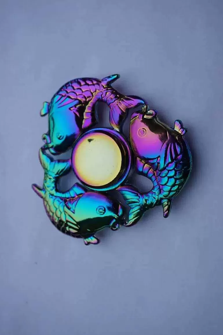 Pocket Monster Fidget Spinner-Fidget Spinner Fisk I Regnbuefarver