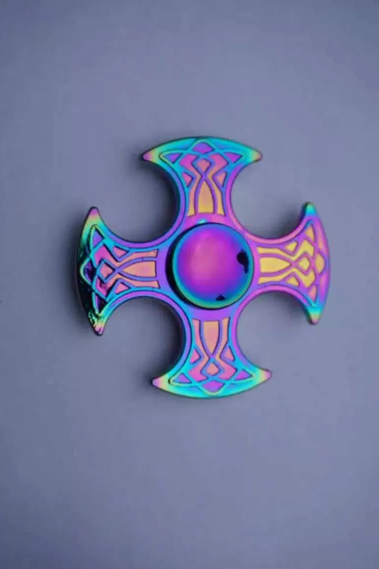 Pocket Monster Fidget Spinner-Fidget Spinner Kors I Regnbuefarver