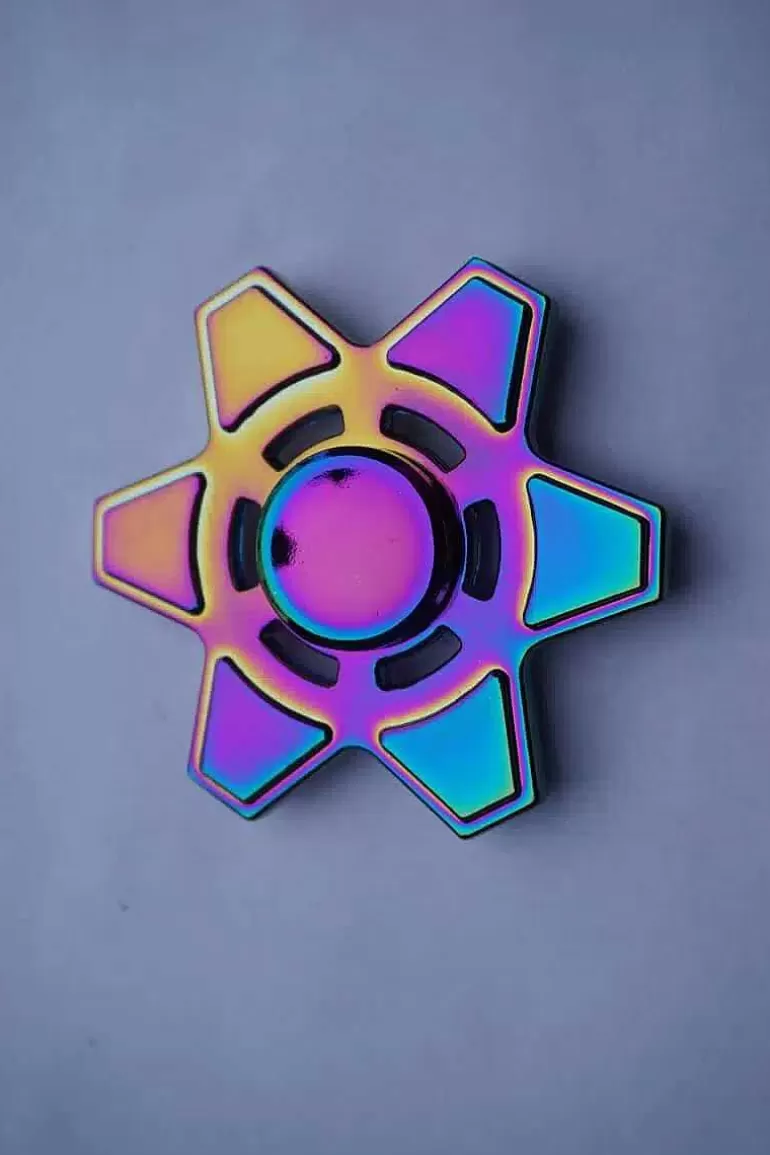 Pocket Monster Fidget Spinner-Fidget Spinner Sekskant I Regnbuefarver