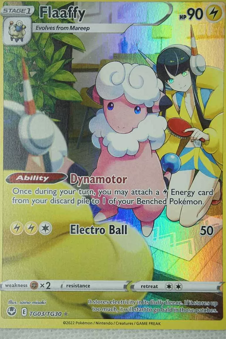 Pocket Monster Pokémon Kort-Flaaffy Tg03/Tg30 Holo Rare