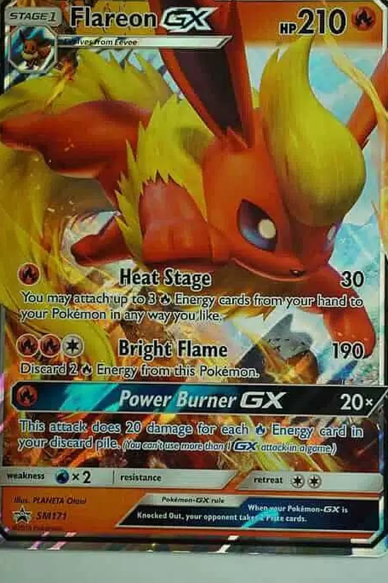 Pocket Monster Pokémon Kort-Flareon Gx Sm171 Stor