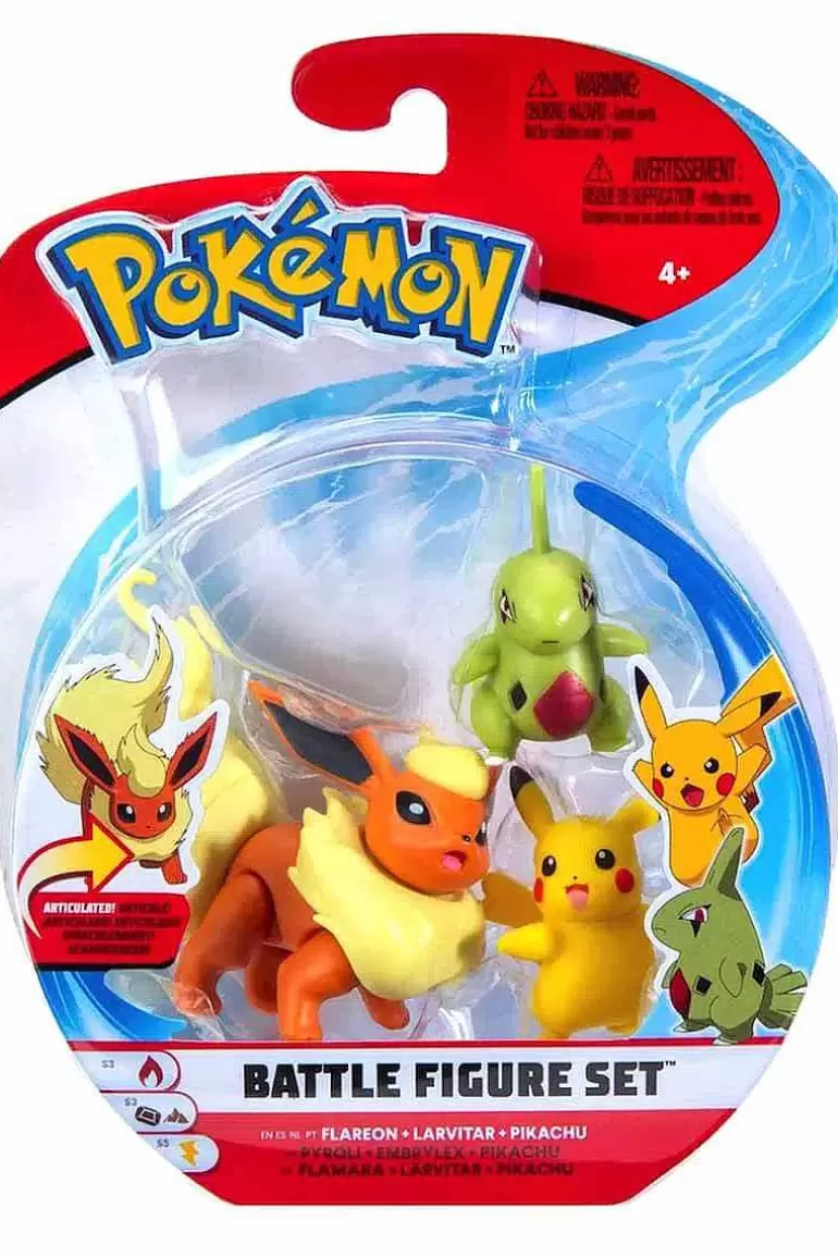Pocket Monster Pokémon Figurer-Flareon Tyranitar & Pikachu Figurer