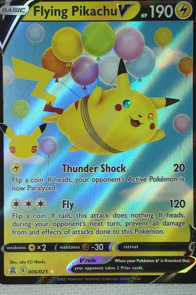 Pocket Monster Pokémon Kort-Flying Pikachu V 6/25