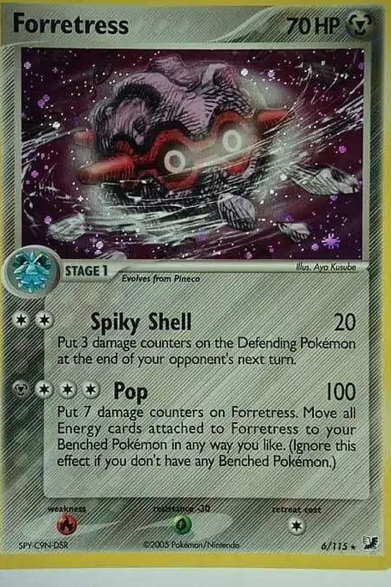 Pocket Monster Pokémon Kort-Forretress 6/115 Holo Rare