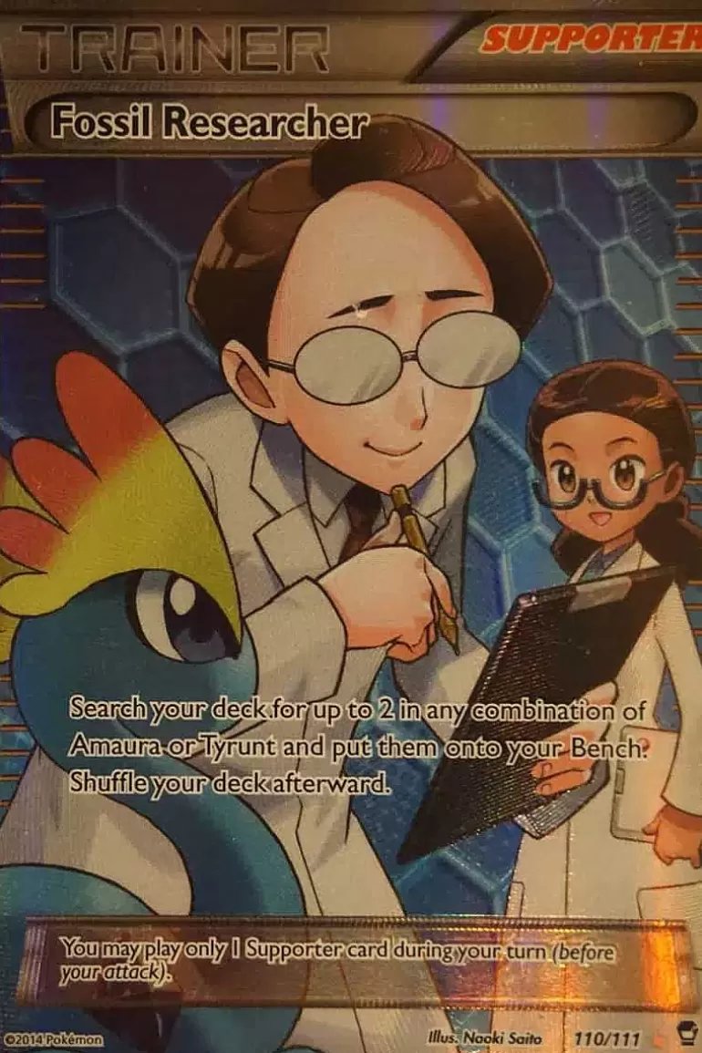 Pocket Monster Pokémon Kort-Fossil Researcher 110/111 Full Art