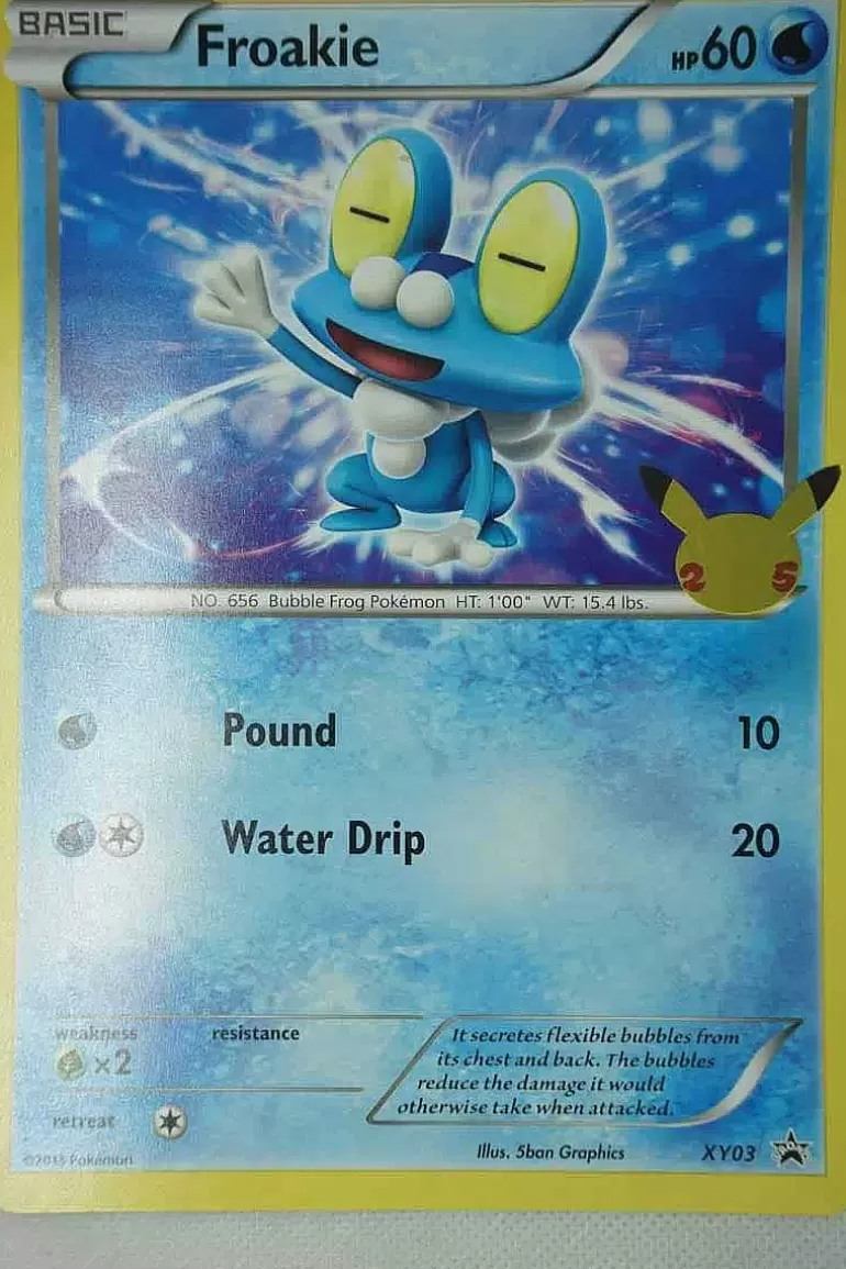 Pocket Monster Pokémon Kort-Froakie Xy03 25 Ars Jubilaeum Stor