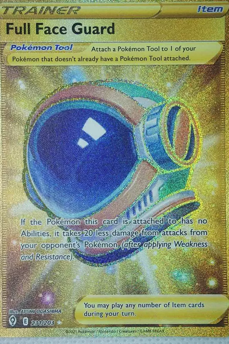Pocket Monster Pokémon Kort-Full Face Guard 231/203 Secret Rare