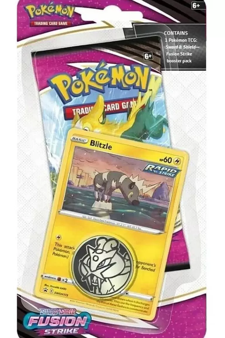 Pocket Monster Pokémon Kort-Fusion Strike Blisterpakke Med Blitzle