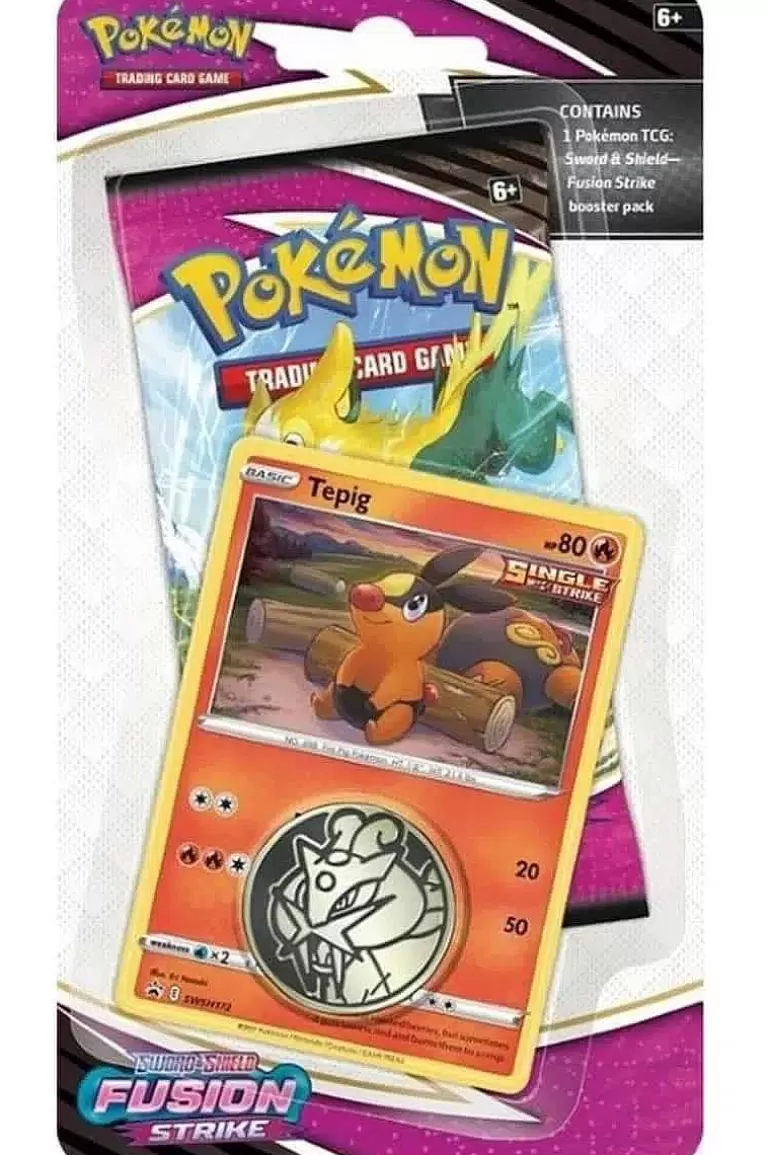 Pocket Monster Pokémon Kort-Fusion Strike Blisterpakke Med Tepig
