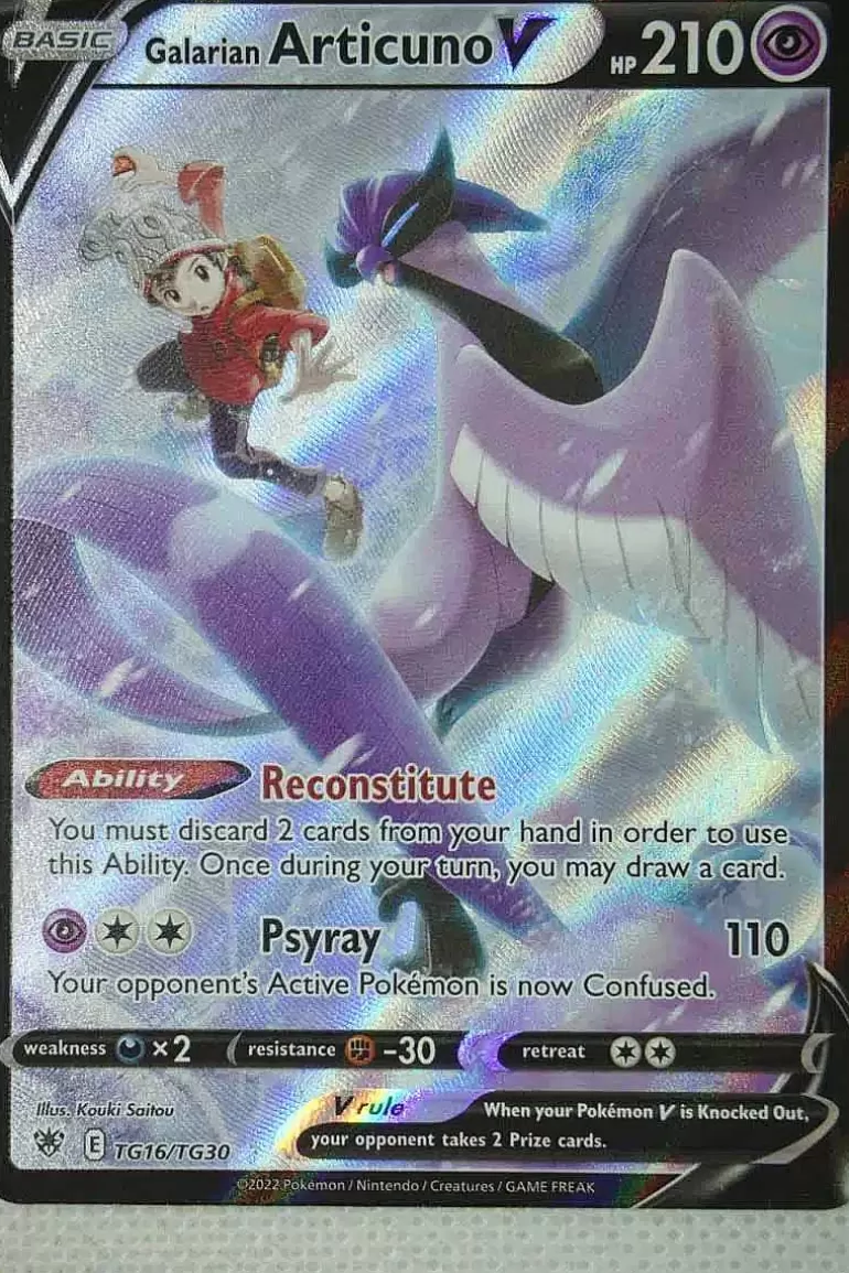 Pocket Monster Pokémon Kort-Galarian Articuno V Tg16/Tg30
