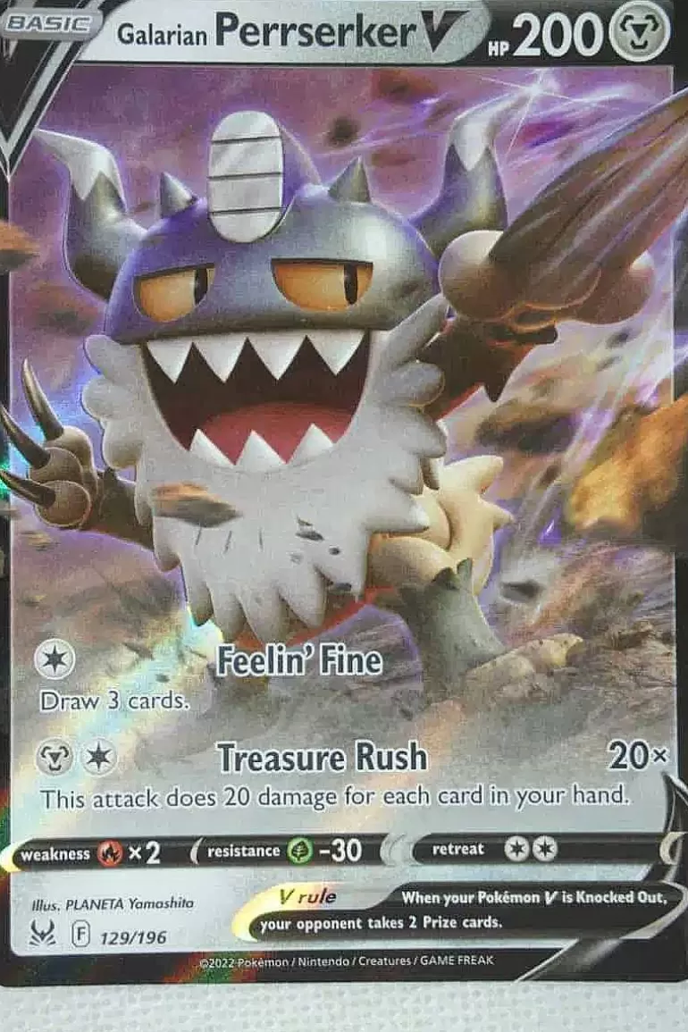 Pocket Monster Pokémon Kort-Galarian Perrserker V 129/196