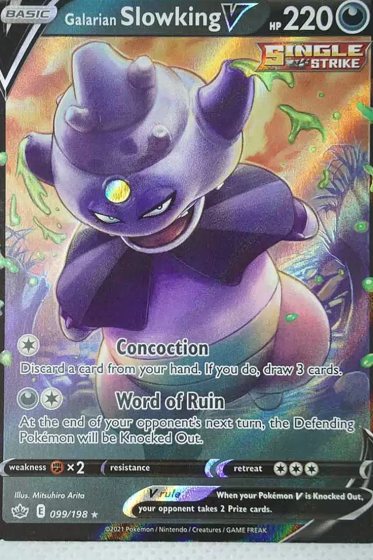 Pocket Monster Pokémon Kort-Galarian Slowking V 099/198