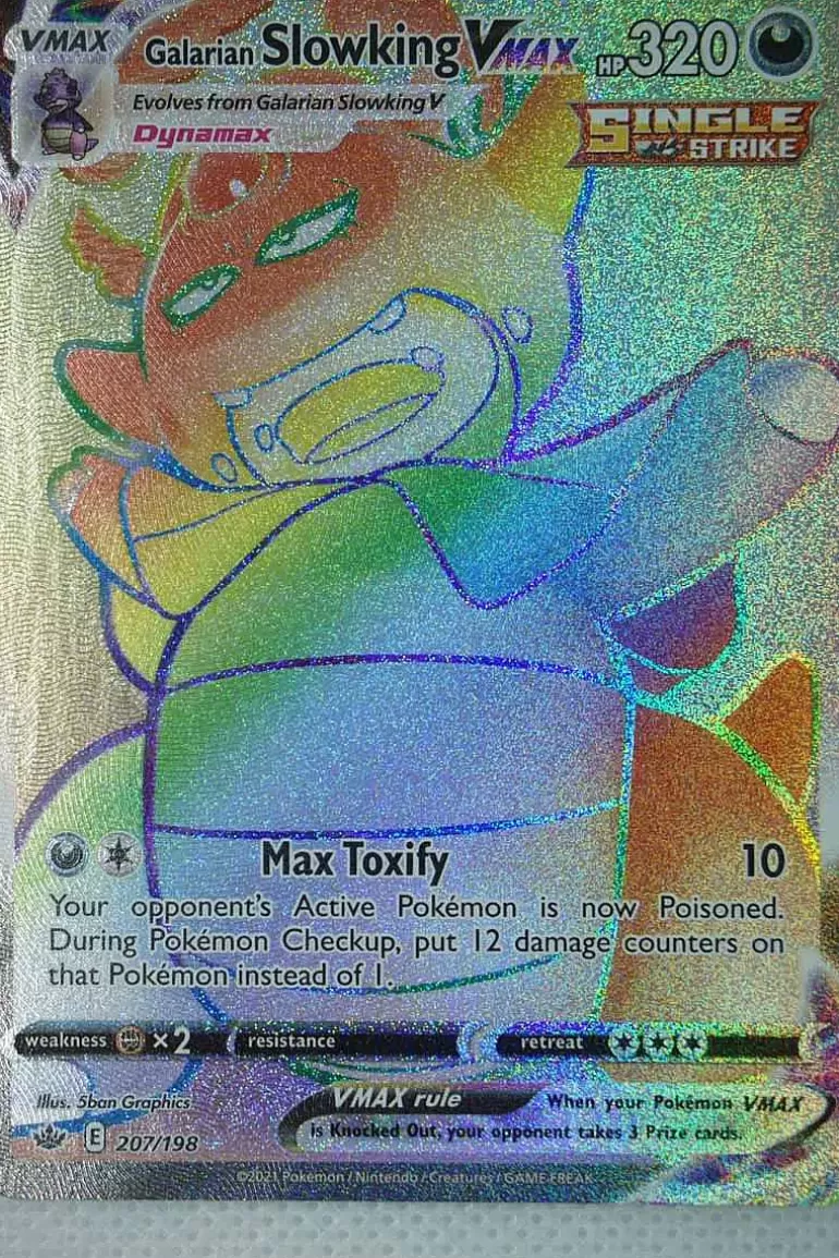Pocket Monster Pokémon Kort-Galarian Slowking Vmax 207/198 Hyper Rare