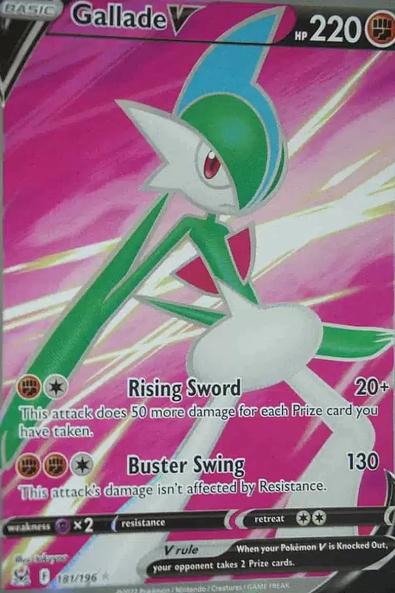 Pocket Monster Pokémon Kort-Gallade V 181/196 Full Art
