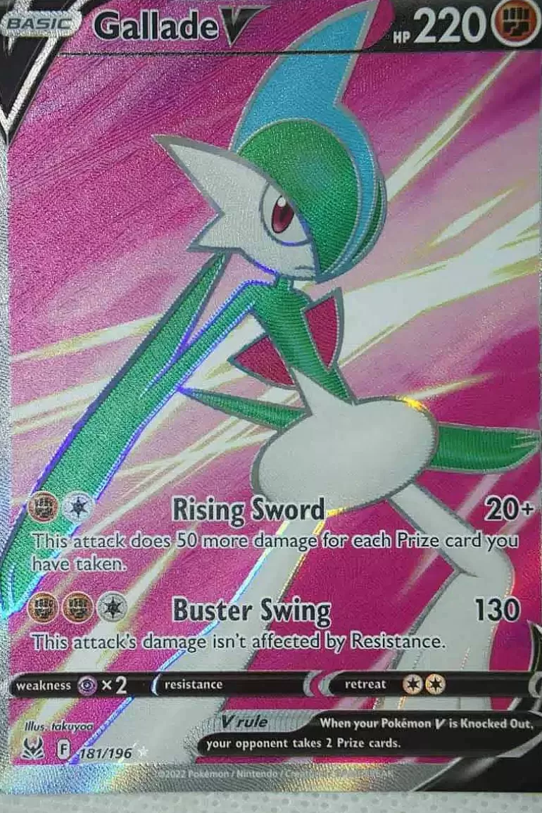 Pocket Monster Pokémon Kort-Gallade V 181/196 Full Art