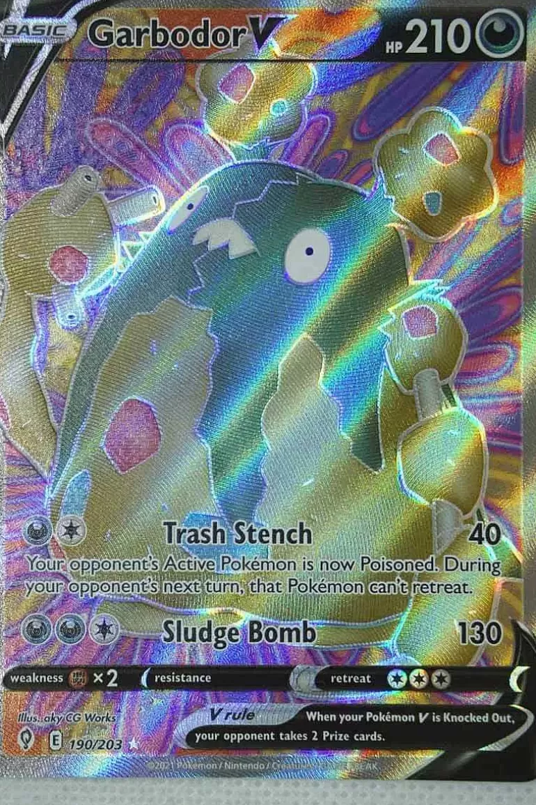 Pocket Monster Pokémon Kort-Garbodor V 190/203 Full Art