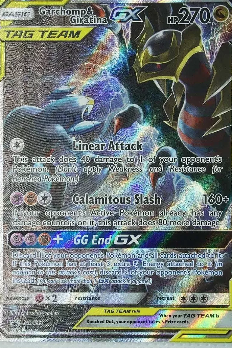Pocket Monster Pokémon Kort-Garchomp & Giratina Gx Sm193 Full Art
