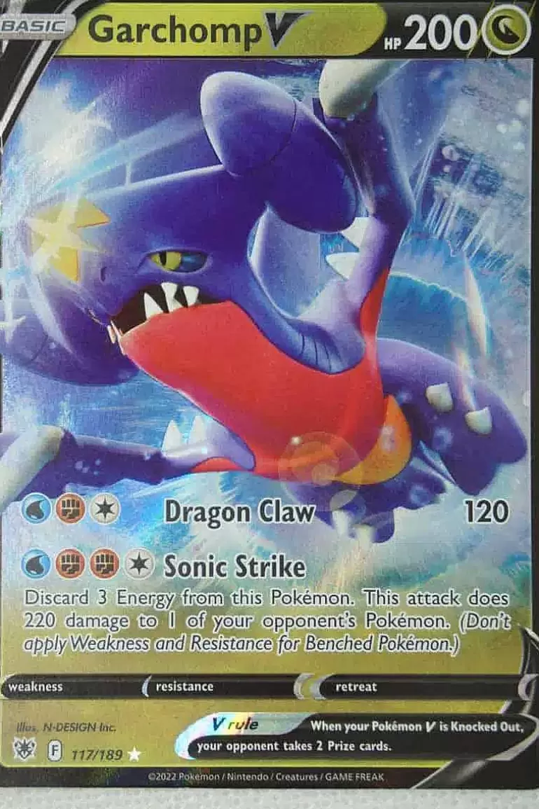 Pocket Monster Pokémon Kort-Garchomp V 117/189