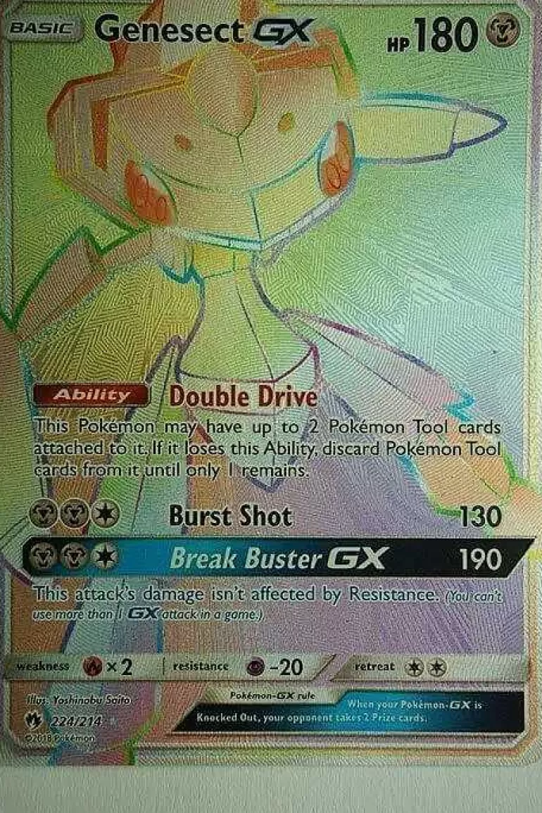 Pocket Monster Pokémon Kort-Genesect Gx 224/214 Hyper Rare
