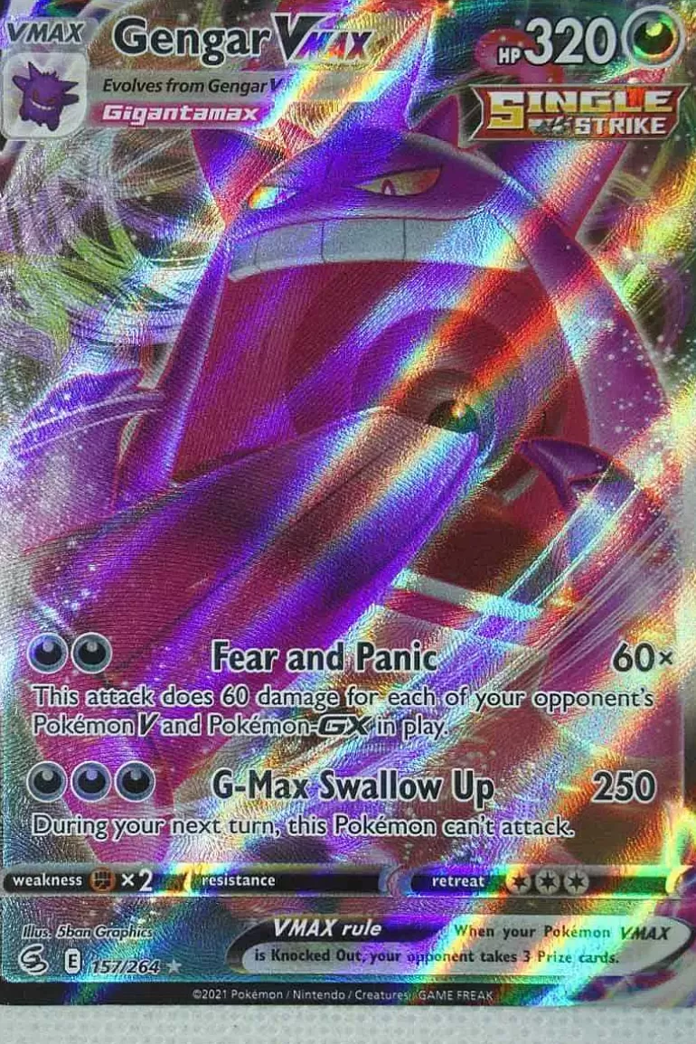 Pocket Monster Pokémon Kort-Gengar Vmax 157/264