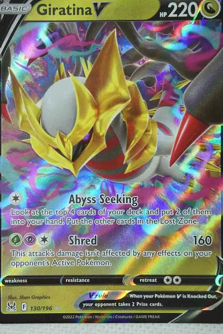 Pocket Monster Pokémon Kort-Giratina V 130/196