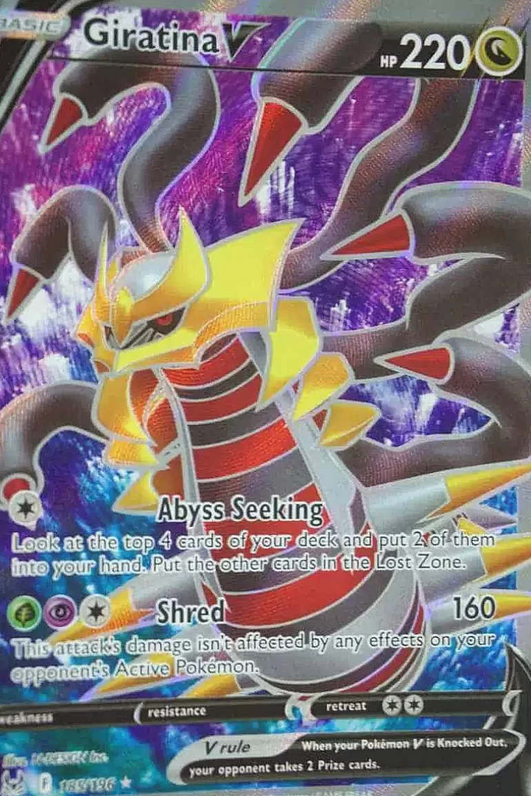 Pocket Monster Pokémon Kort-Giratina V 185/196 Full Art