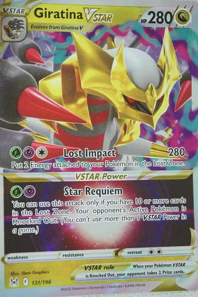 Pocket Monster Pokémon Kort-Giratina Vstar 131/196
