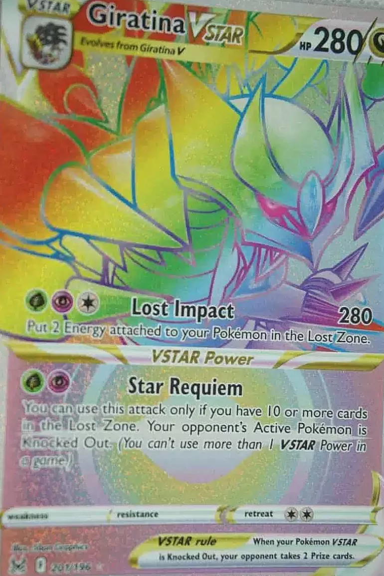 Pocket Monster Pokémon Kort-Giratina Vstar 201/196 Hyper Rare
