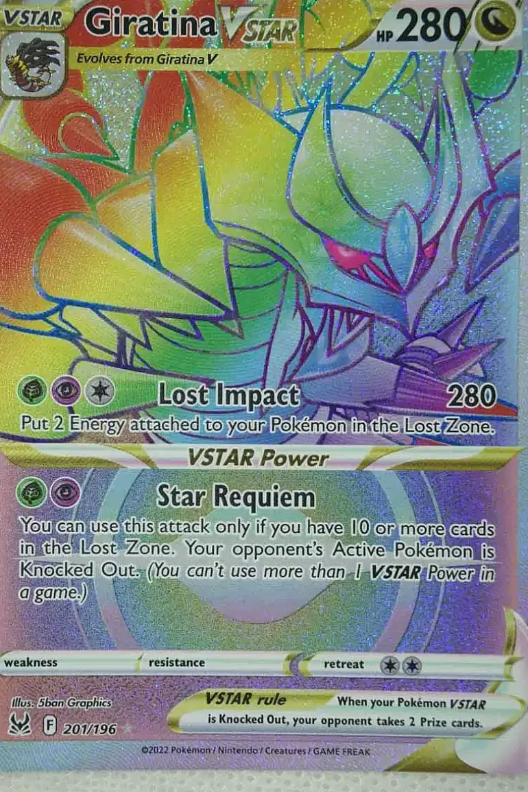 Pocket Monster Pokémon Kort-Giratina Vstar 201/196 Hyper Rare