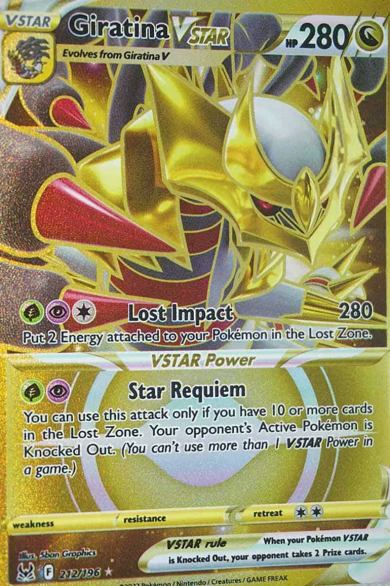Pocket Monster Pokémon Kort-Giratina Vstar 212/196 Secret Rare