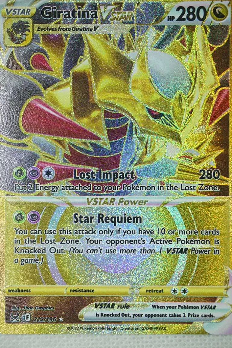 Pocket Monster Pokémon Kort-Giratina Vstar 212/196 Secret Rare