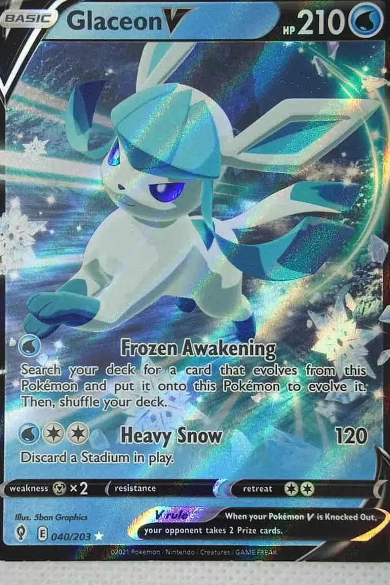 Pocket Monster Pokémon Kort-Glaceon V 40/203