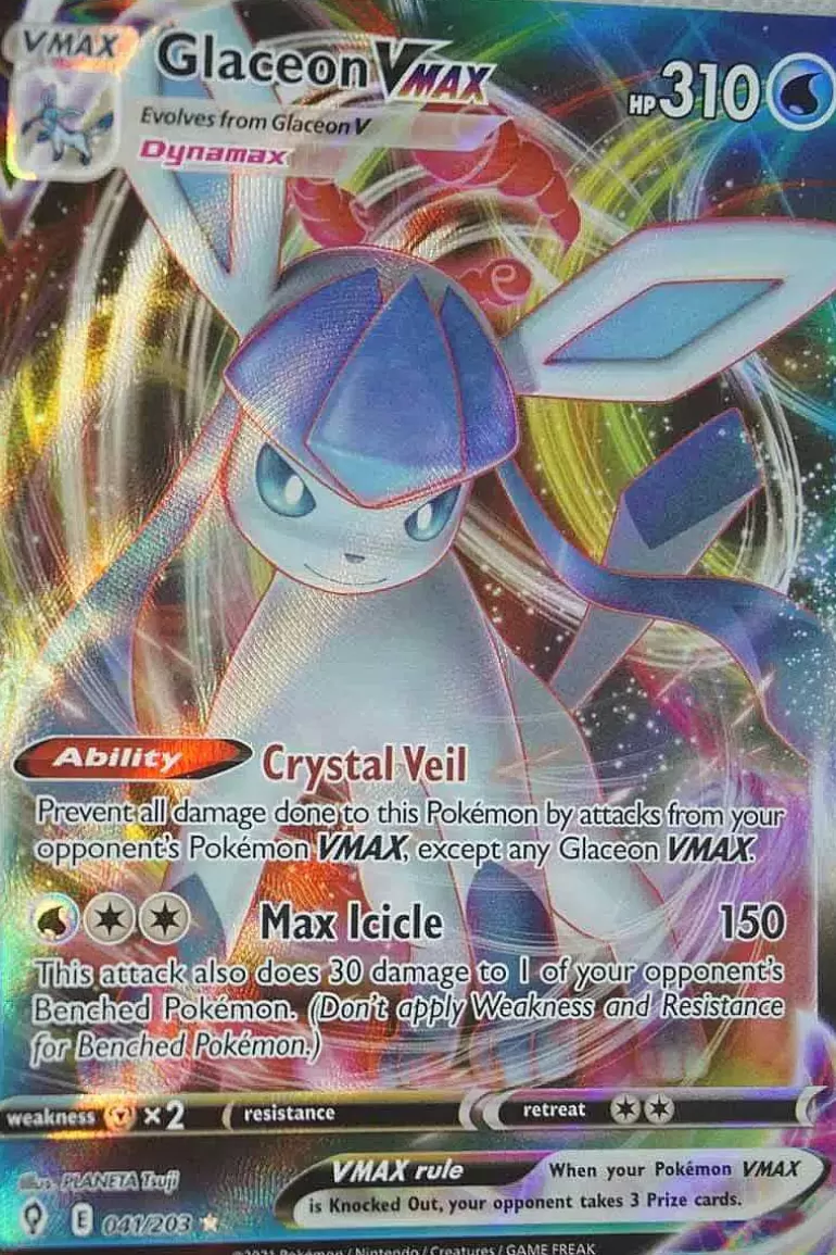 Pocket Monster Pokémon Kort-Glaceon Vmax 41/203