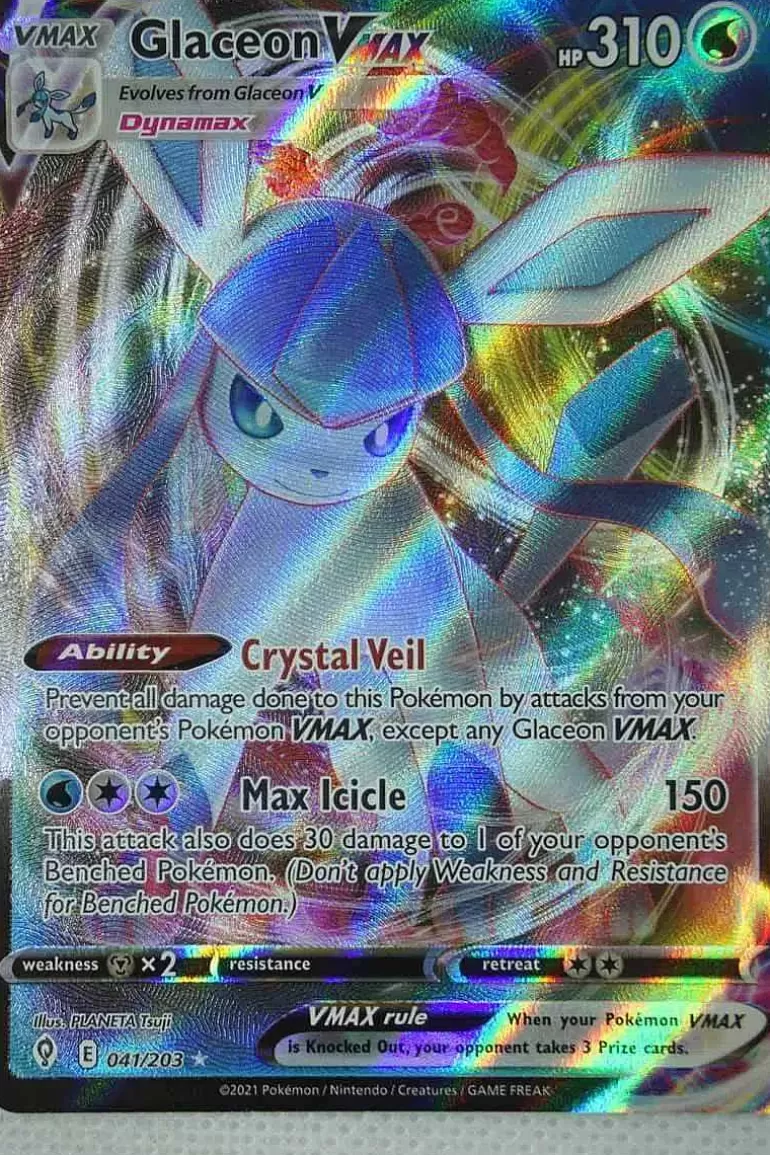 Pocket Monster Pokémon Kort-Glaceon Vmax 41/203
