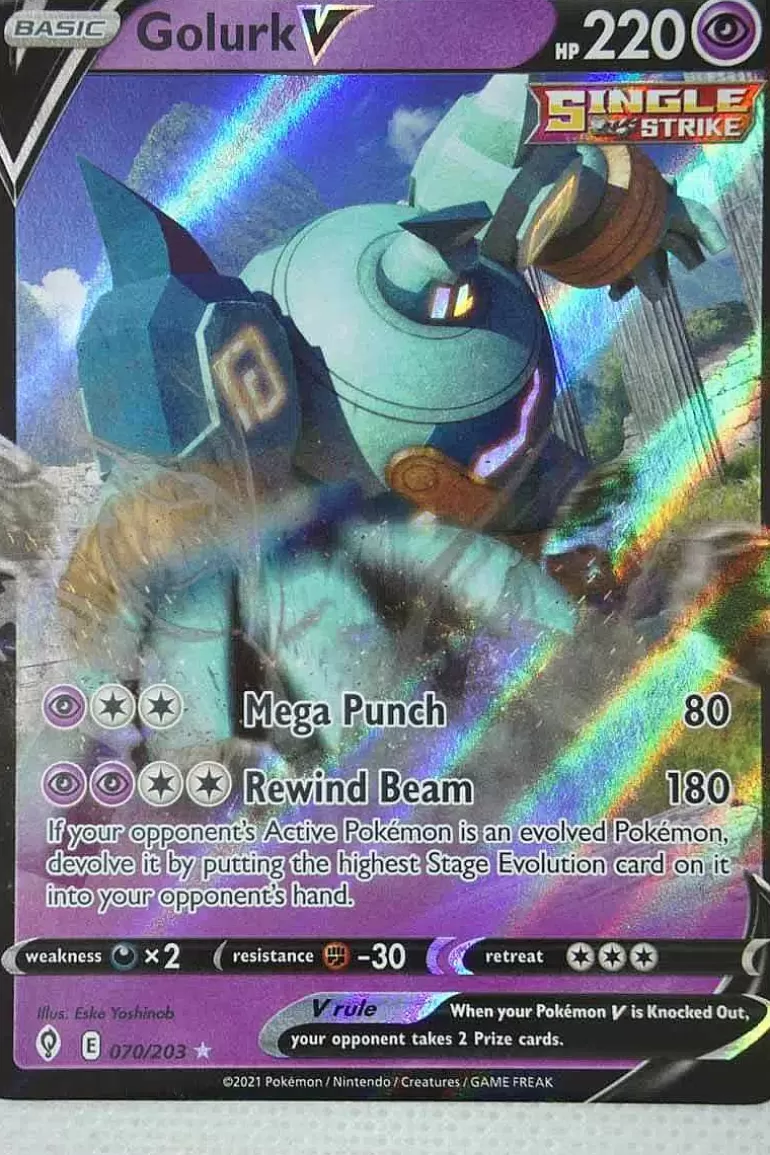 Pocket Monster Pokémon Kort-Golurk V 70/203