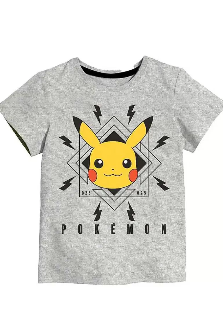 Pocket Monster Pokémon Til Børneværelset-Gra Pikachu T Shirt Til Born