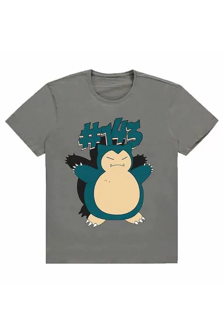 Pocket Monster Pokémon Til Børneværelset-Gra Snorlax T Shirt Small