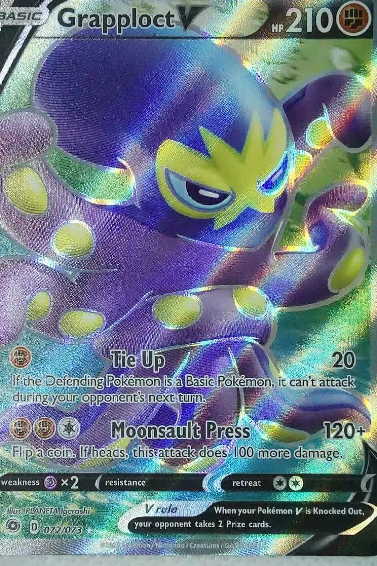 Pocket Monster Pokémon Kort-Grapploct V 072/073 Full Art