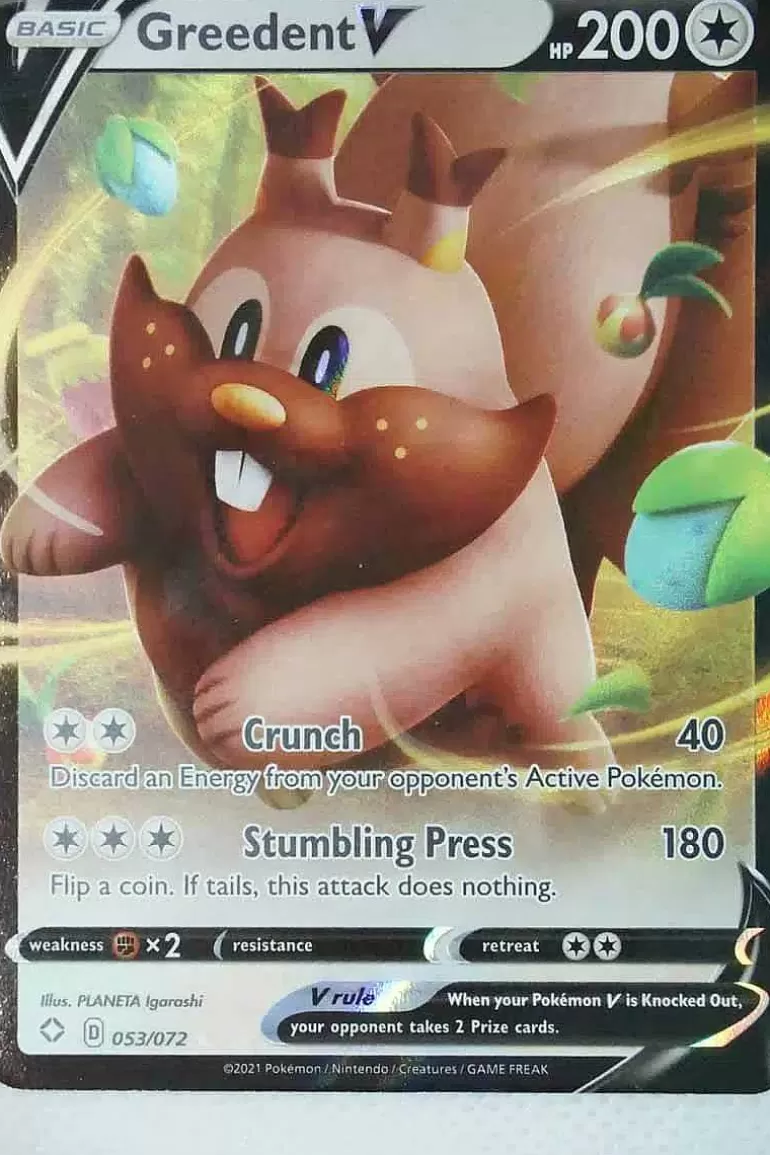 Pocket Monster Pokémon Kort-Greedent V 053/072