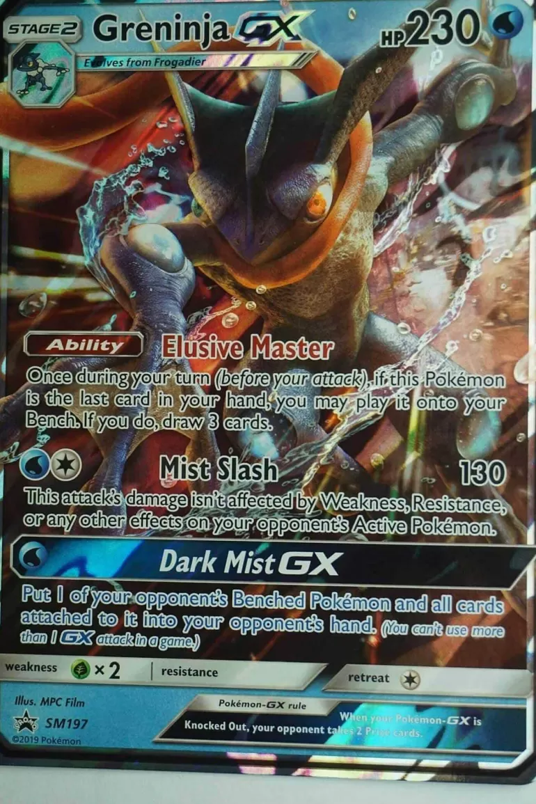 Pocket Monster Pokémon Kort-Greninja Gx Sm197 Stor