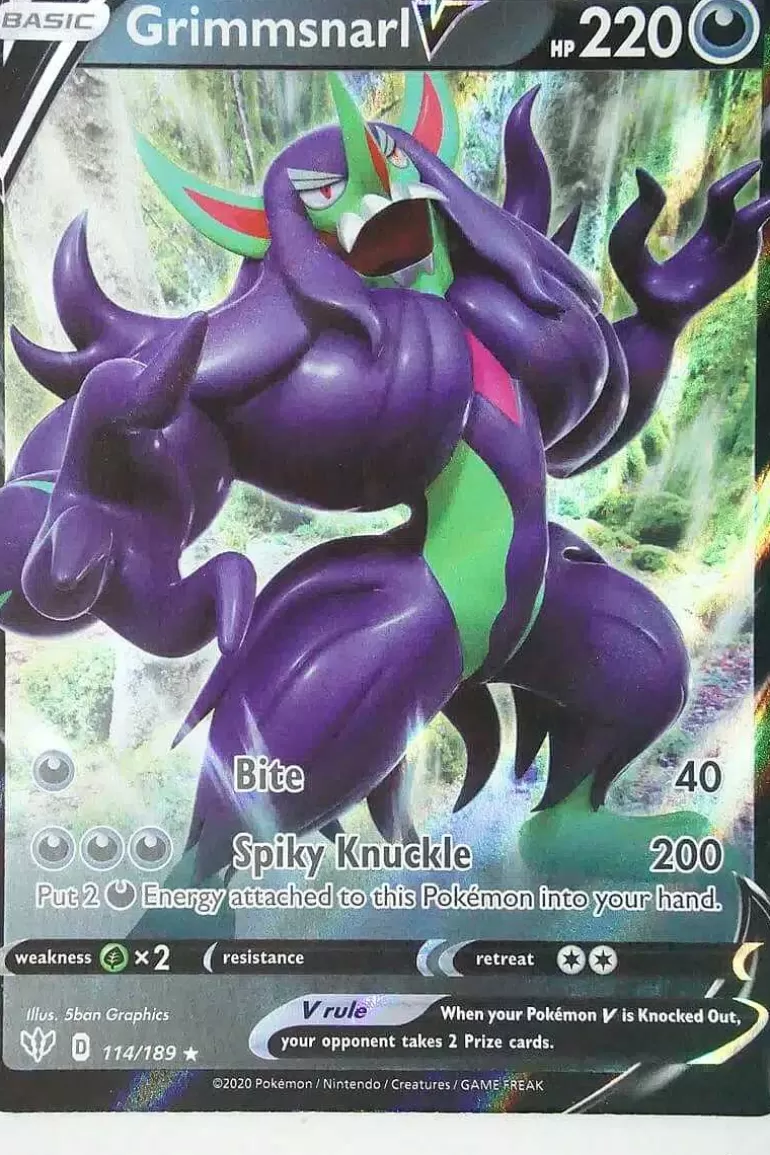 Pocket Monster Pokémon Kort-Grimmsnarl V 114/189