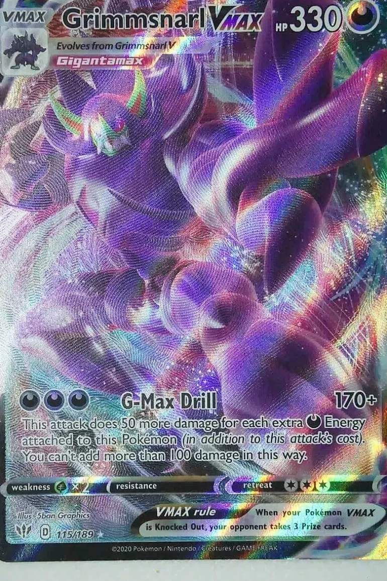 Pocket Monster Pokémon Kort-Grimmsnarl Vmax 115/189