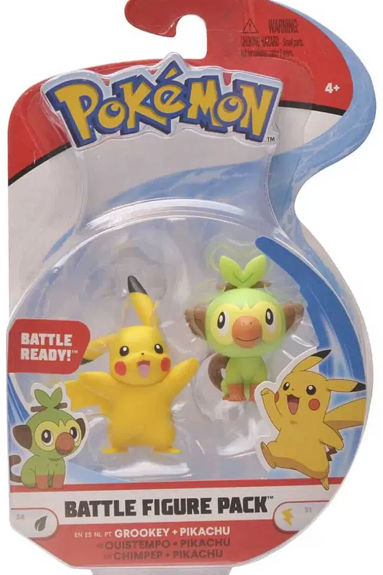 Pocket Monster Pokémon Figurer-Grookey Og Pikachu Figurer