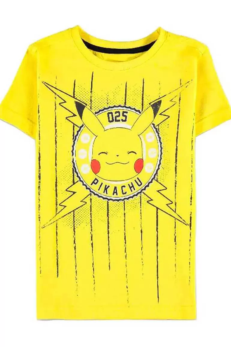 Pocket Monster Pokémon Til Børneværelset-Gul Pikachu T Shirt I Bornestorrelser