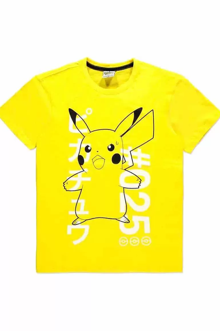 Pocket Monster Pokémon Til Børneværelset-Gul Pikachu T Shirt Medium