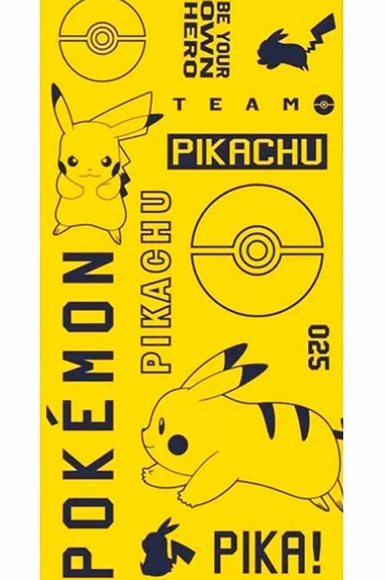 Pocket Monster Pokémon Til Børneværelset-Gult Pokemon Strandhandklaede Med Pikachu