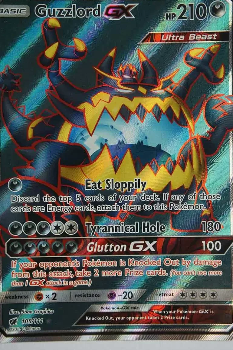 Pocket Monster Pokémon Kort-Guzzlord Gx 105/111 Full Art