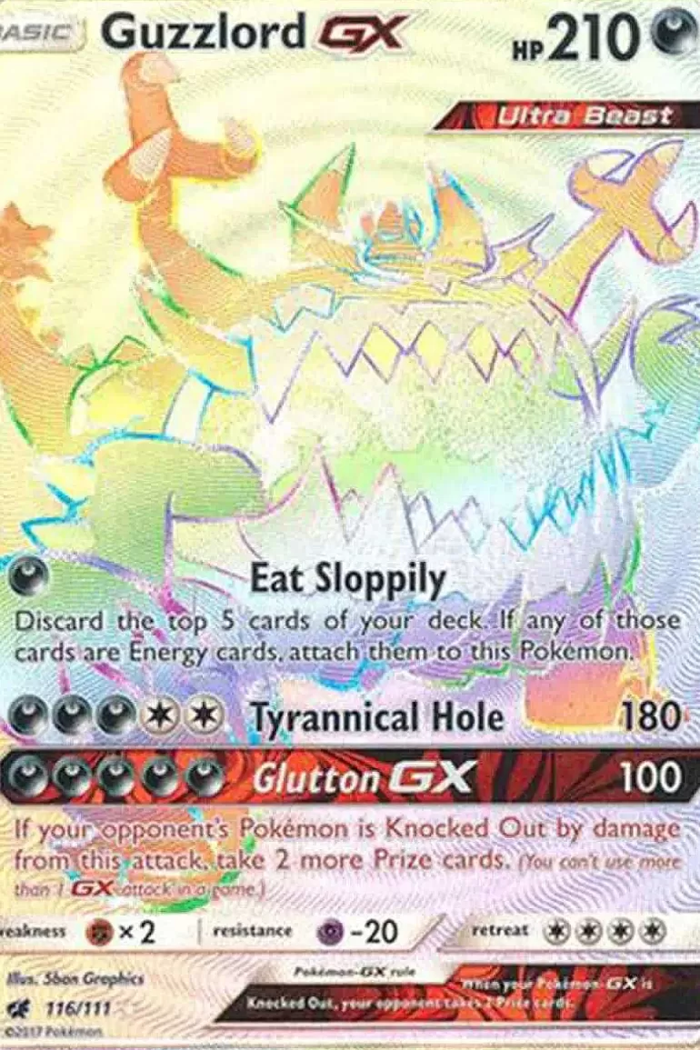 Pocket Monster Pokémon Kort-Guzzlord Gx 116/111 Hyper Rare