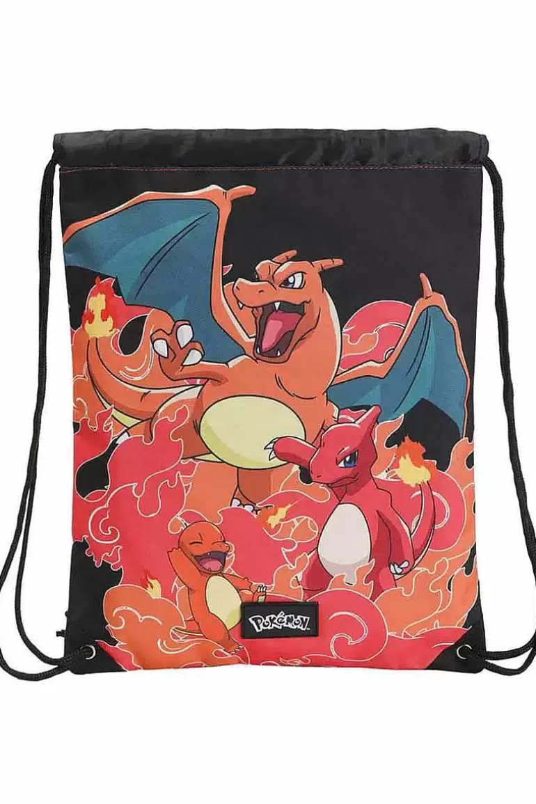 Pocket Monster Pokémon Skoleudstyr-Gymnastiktaske Med Charizard, Charmeleon Og Charmander